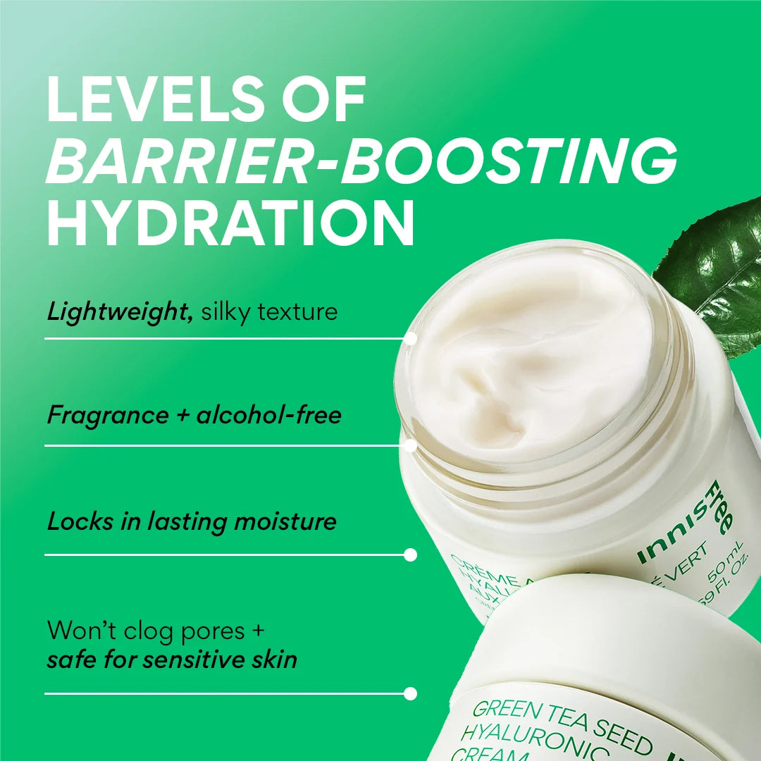 Green Tea Seed Hyaluronic Acid Cream – Face Moisturizer