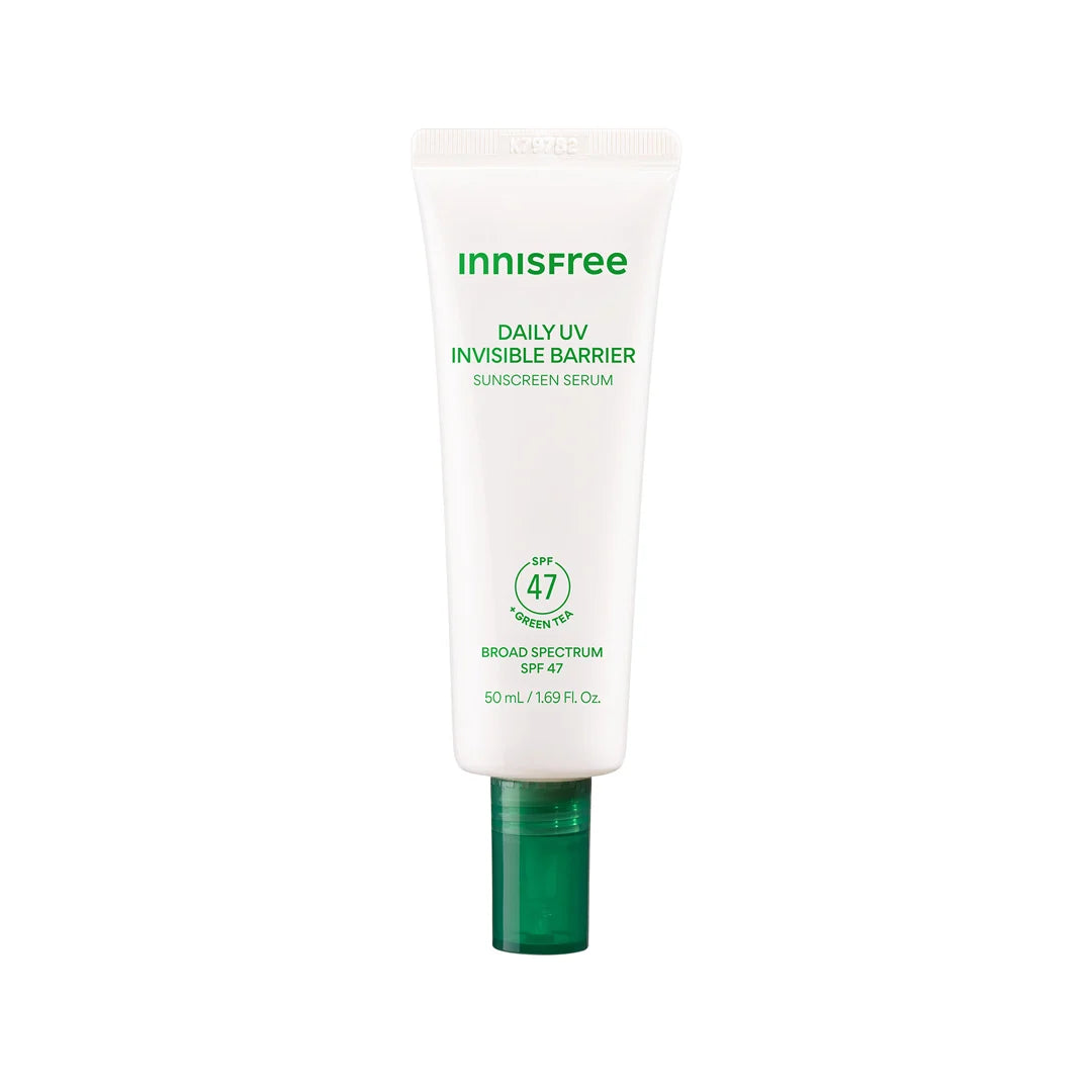 Daily UV Invisible Barrier Sunscreen Serum Broad Spectrum SPF 47 with Green Tea